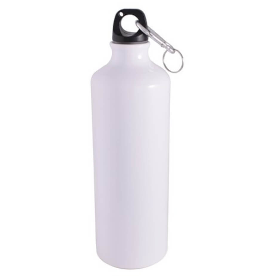 750ml Aluminium Sublimation Water Bottle White Front